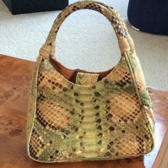 Python CARLOS FALCHI handbag made by hand nwot - Picture 1 of 13